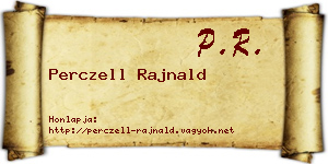 Perczell Rajnald névjegykártya